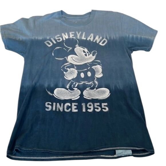 Disney Mickey Mouse woman’s sz M graduated shades of blue SS T-shirt EUC - Picture 1 of 6